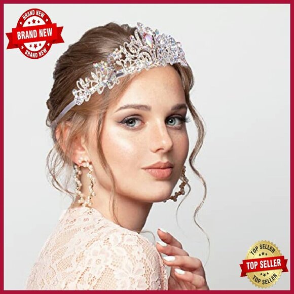 10-Piece Rhinestone Tiara Set with Combs for Parties & Weddings main image 2